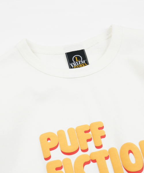 FRIZMWORKS(フリズムワークス)の「PUFF FICTION HALF TEE _ WHITE(Tシャツ/カットソー・メンズ・その他・SMALL/MEDIUM/LARGE/X-LARGE)」の3枚目の写真