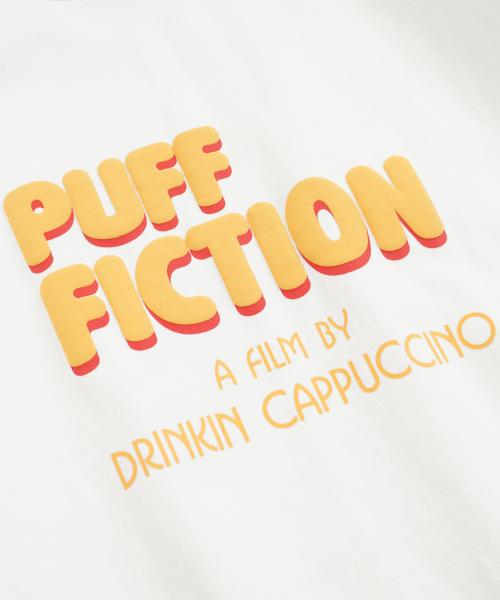 FRIZMWORKS(フリズムワークス)の「PUFF FICTION HALF TEE _ WHITE(Tシャツ/カットソー・メンズ・その他・SMALL/MEDIUM/LARGE/X-LARGE)」の4枚目の写真