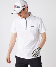 FILA GOLF（フィラゴルフ ）の「【FILA GOLF:フィラゴルフ】ハーフジップ半袖シャツ　ゴルフ 吸汗速乾（シャツ/ブラウス）」