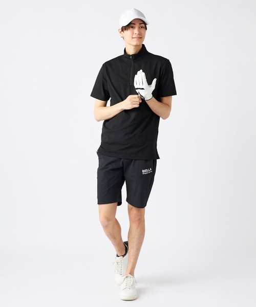 FILA GOLF（フィラゴルフ ）の「【FILA GOLF:フィラゴルフ】ハーフジップ半袖シャツ　ゴルフ 吸汗速乾（シャツ/ブラウス・メンズ・ブラック/ホワイト/ネイビー・XX-LARGE/X-LARGE）」の15枚目の写真