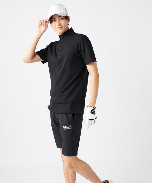 FILA GOLF（フィラゴルフ ）の「【FILA GOLF:フィラゴルフ】ハーフジップ半袖シャツ　ゴルフ 吸汗速乾（シャツ/ブラウス・メンズ・ブラック/ホワイト/ネイビー・XX-LARGE/X-LARGE）」の17枚目の写真