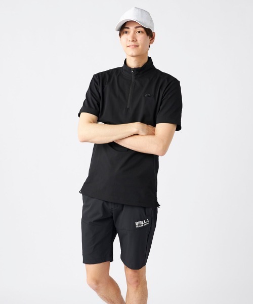FILA GOLF（フィラゴルフ ）の「【FILA GOLF:フィラゴルフ】ハーフジップ半袖シャツ　ゴルフ 吸汗速乾（シャツ/ブラウス・メンズ・ブラック/ホワイト/ネイビー・XX-LARGE/X-LARGE）」の18枚目の写真