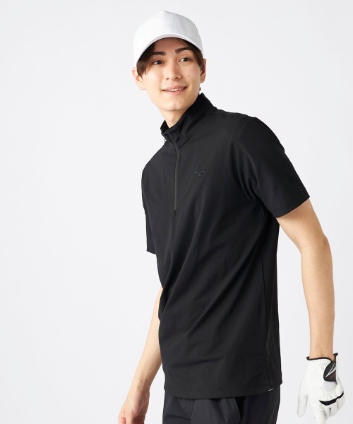 FILA GOLF（フィラゴルフ ）の「【FILA GOLF:フィラゴルフ】ハーフジップ半袖シャツ　ゴルフ 吸汗速乾（シャツ/ブラウス・メンズ・ブラック/ホワイト/ネイビー・XX-LARGE/X-LARGE）」の19枚目の写真