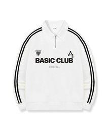 Club Origin Oversized fit track collar half zip-up sweatshirt 2 Color [BLBM_6003]