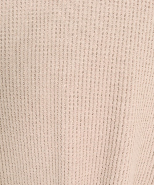 CAMBIO（カンビオ）の「mlt5710-Brushed Waffle Rib Long Sleeve Tee ワッフルカットソー(A71426cmb)（Tシャツ/カットソー・メンズ・ブラック/チャコール/キナリ・L/M/S）」の4枚目の写真