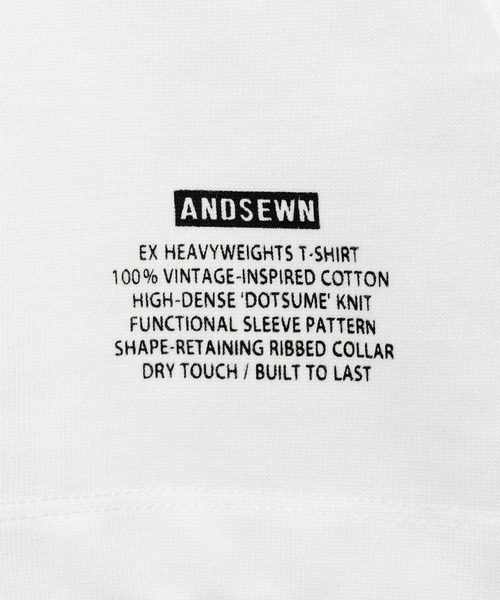 niko and...(ニコアンド)の「【ANDSEWN (アンドソーン)】ヘビーウェイトTシャツ(Tシャツ/カットソー・メンズ・ブラウン/ホワイト/ブラック・MEDIUM/LARGE)」の12枚目の写真