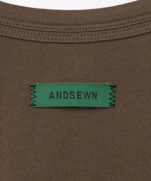 niko and...(ニコアンド)の「【ANDSEWN (アンドソーン)】ヘビーウェイトTシャツ(Tシャツ/カットソー・メンズ・ブラウン/ホワイト/ブラック・MEDIUM/LARGE)」の14枚目の写真