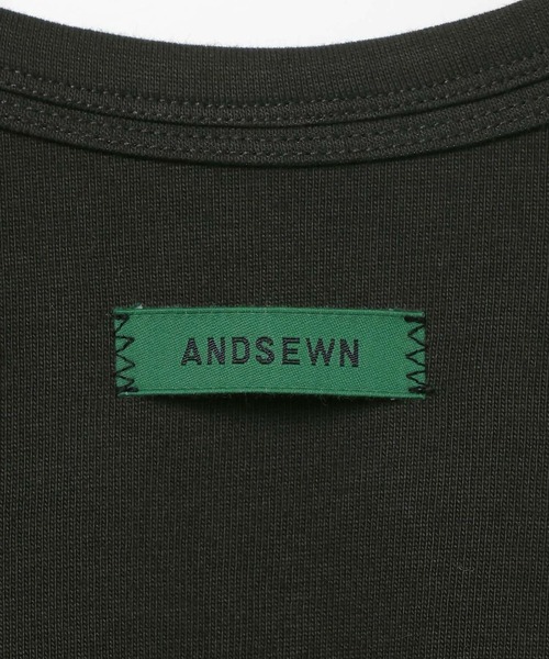 niko and...(ニコアンド)の「【ANDSEWN (アンドソーン)】ヘビーウェイトTシャツ(Tシャツ/カットソー・メンズ・ブラウン/ホワイト/ブラック・MEDIUM/LARGE)」の15枚目の写真