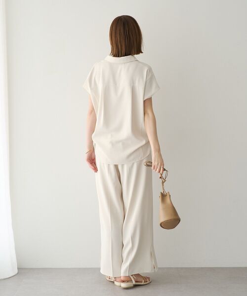 YECCA VECCA(イェッカヴェッカ)の「【接触冷感】COOLスリットワイドパンツ【セットアップ対応】(その他パンツ・レディース・アイボリー/チャコールグレー/ブルー・S/M)」の8枚目の写真