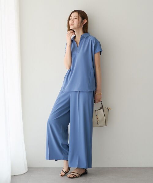 YECCA VECCA(イェッカヴェッカ)の「【接触冷感】COOLスリットワイドパンツ【セットアップ対応】(その他パンツ・レディース・アイボリー/チャコールグレー/ブルー・S/M)」の21枚目の写真
