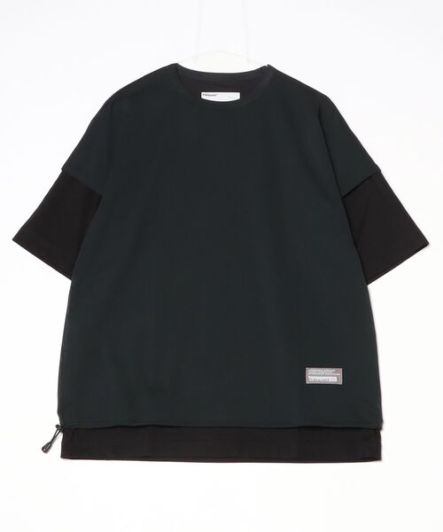 POLIQUANT(ポリクアント)の「【POLIQUANT】THE LAYERED S/S TEE(Tシャツ/カットソー・メンズ・ネイビー/ブラック・1)」の1枚目の写真