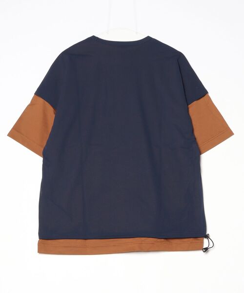 POLIQUANT(ポリクアント)の「【POLIQUANT】THE LAYERED S/S TEE(Tシャツ/カットソー・メンズ・ネイビー/ブラック・1)」の3枚目の写真