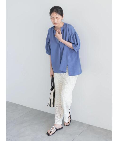 Te chichi（テチチ）の「カットレースイージーパンツ（その他パンツ・レディース・オフホワイト/ブラック・F）」の21枚目の写真