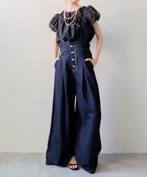 DOLLUPOOPS | Flare Denim Salopette(フレアデニムサロペット)(サロペット/オーバーオール)