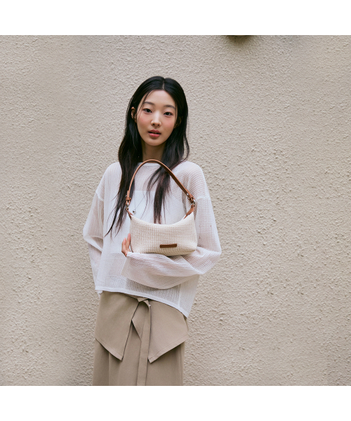 LAP(ラップ)の「RATAN HOBO BAG AS7AB401(トートバッグ・レディース・ブラック/アイボリー・FREE)」の4枚目の写真
