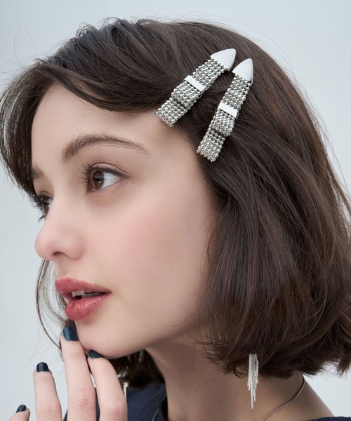 HARE(ハレ)の「2Pリボンモチーフヘアピン(HARE)(ヘアピン・レディース・シルバー・FREE)」の15枚目の写真