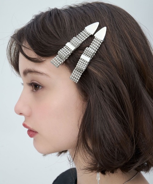 HARE(ハレ)の「2Pリボンモチーフヘアピン(HARE)(ヘアピン・レディース・シルバー・FREE)」の5枚目の写真