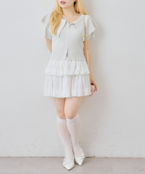 continuer de NICE CLAUP(コンティニューデナイスクラップ)の「BIG衿ラメZIPCD(Tシャツ/カットソー・レディース・アイボリー/イエロー/ブラック/その他12・FREE)」の6枚目の写真