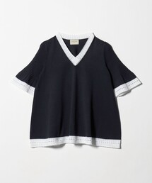 UNITED ARROWS | Vネック ニット ショートスリーブ チュニック(ニット/セーター)
