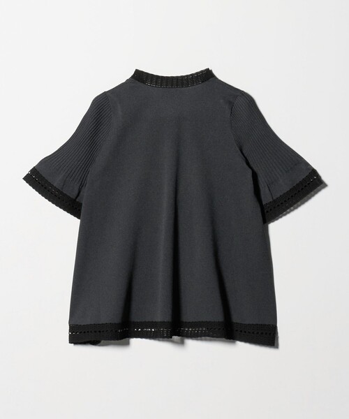 UNITED ARROWS(ユナイテッドアローズ)の「Vネック ニット ショートスリーブ チュニック(ニット/セーター・レディース・ネイビー/オフホワイト/ダークグレー・FREE)」の16枚目の写真