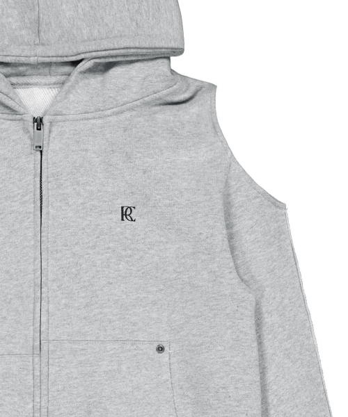 ROCKCAKE(ロックケーキ)の「Offset Cutout Zip Up Hoodie - Gray(パーカー・レディース・その他・SMALL)」の4枚目の写真