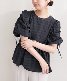 ドロストスリーブペプラムブラウス