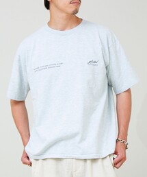 【SCREEN STARS/スクリーンスターズ】杢ボディ染め 配色ロゴ クルーネックカラーＴシャツ