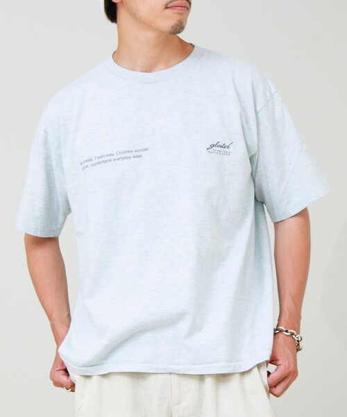 SCREEN STARS(スクリーンスターズ)の「【SCREEN STARS/スクリーンスターズ】杢ボディ染め 配色ロゴ クルーネックカラーTシャツ(Tシャツ/カットソー・メンズ・オレンジ/イエロー/サックスブルー/グリーン・M/L)」の1枚目の写真