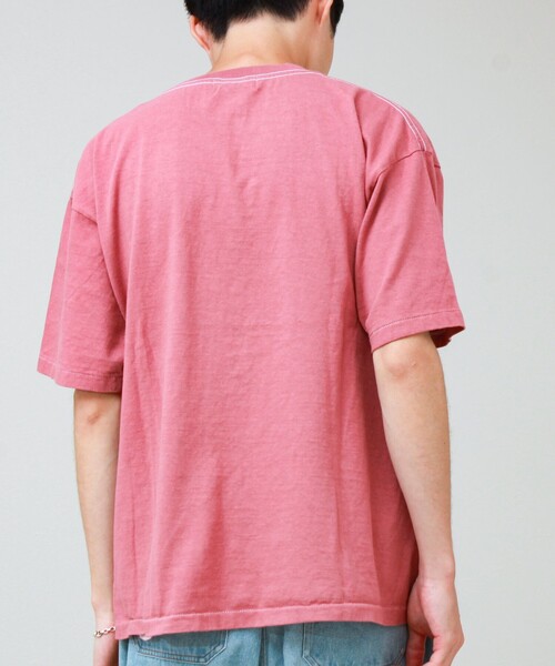 SCREEN STARS(スクリーンスターズ)の「【SCREEN STARS/スクリーンスターズ】杢ボディ染め 配色ロゴ クルーネックカラーTシャツ(Tシャツ/カットソー・メンズ・オレンジ/イエロー/サックスブルー/グリーン・M/L)」の5枚目の写真