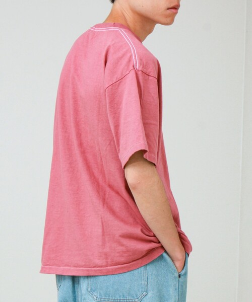 SCREEN STARS(スクリーンスターズ)の「【SCREEN STARS/スクリーンスターズ】杢ボディ染め 配色ロゴ クルーネックカラーTシャツ(Tシャツ/カットソー・メンズ・オレンジ/イエロー/サックスブルー/グリーン・M/L)」の6枚目の写真