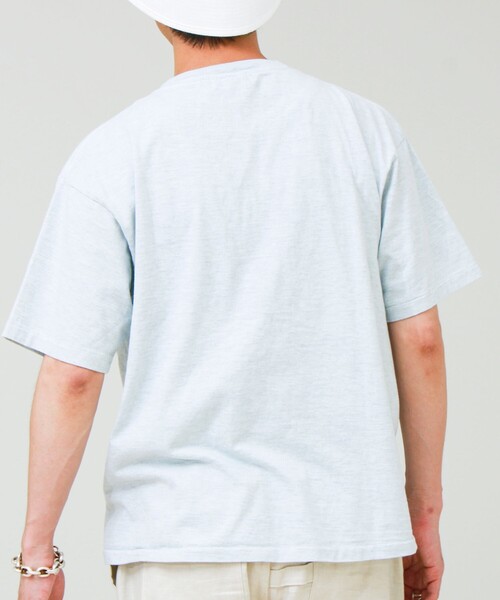 SCREEN STARS(スクリーンスターズ)の「【SCREEN STARS/スクリーンスターズ】杢ボディ染め 配色ロゴ クルーネックカラーTシャツ(Tシャツ/カットソー・メンズ・オレンジ/イエロー/サックスブルー/グリーン・M/L)」の12枚目の写真
