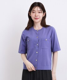 【UV・洗濯機◎】上品コットン混カーディガン