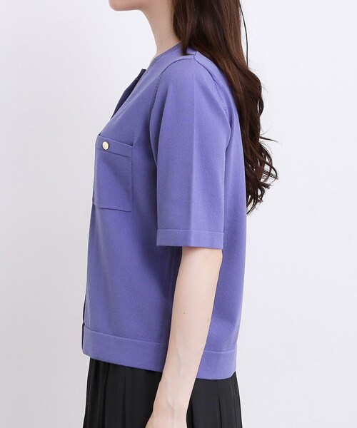 grove(グローブ)の「【ひんやり・UV・洗濯機◎】上品コットン混カーディガン(カーディガン/ボレロ・レディース・ブラック/オフホワイト/ブラウン系その他/パープル系4・02/03)」の13枚目の写真