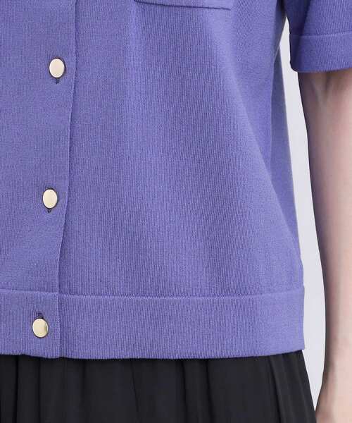 grove(グローブ)の「【ひんやり・UV・洗濯機◎】上品コットン混カーディガン(カーディガン/ボレロ・レディース・ブラック/オフホワイト/ブラウン系その他/パープル系4・02/03)」の9枚目の写真
