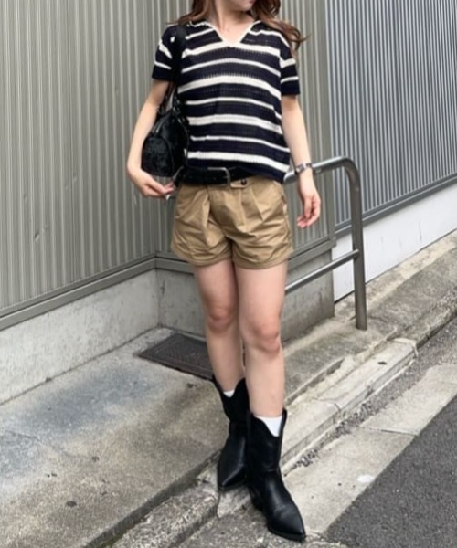 MOUSSY(マウジー)の「CROCHET LIKE POLO トップス(ポロシャツ・レディース・ブラック/ブルー系その他3・FREE)」の13枚目の写真