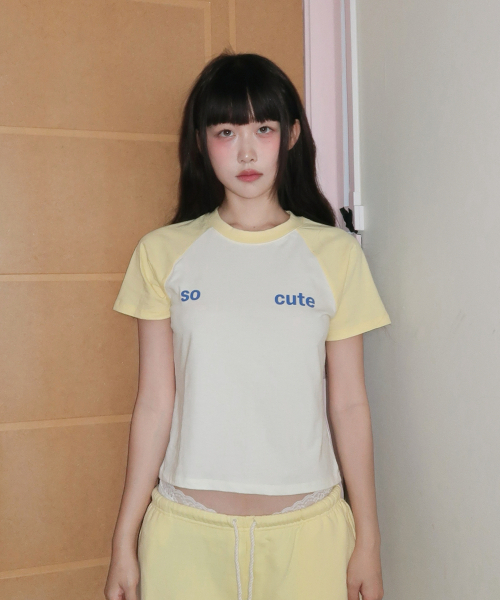 KIKOZY(キコジ)の「ソーキュートラグランTシャツイエロー(Tシャツ/カットソー・レディース・イエロー・FREE)」の3枚目の写真
