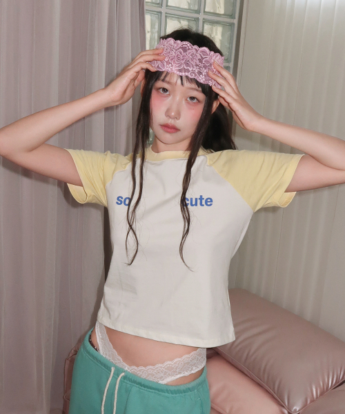KIKOZY(キコジ)の「ソーキュートラグランTシャツイエロー(Tシャツ/カットソー・レディース・イエロー・FREE)」の5枚目の写真