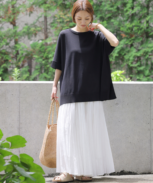 JOURNAL STANDARD relume(ジャーナルスタンダード レリューム)の「《追加8》接触冷感/ウォッシャブルクールポンチョプルオーバー(ニット/セーター・レディース・ブラウン/ブラック/ライトグレー/レッド・FREE)」の22枚目の写真