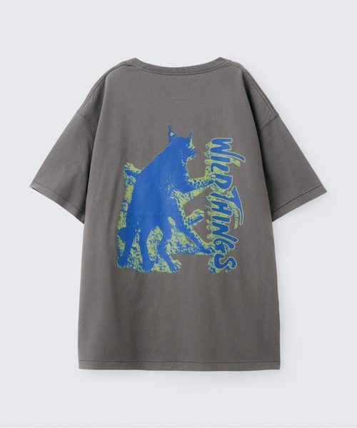 WILD THINGS(ワイルドシングス)の「ワイルドキャット S/S Tシャツ|WILD CAT S/S TEE(Tシャツ/カットソー・メンズ・ブルー系その他/チャコールグレー/ベージュ系その他/イエロー系その他/ホワイト・S/M/L/XL)」の4枚目の写真