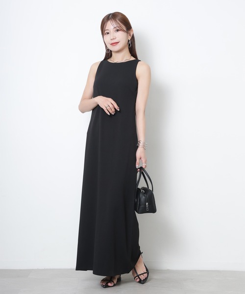 Riberry(リベリー)の「マットポンチアメスリワンピース(ワンピース・レディース・ブラック/ベージュ/ブラウン/ホワイト系・FREE)」の11枚目の写真