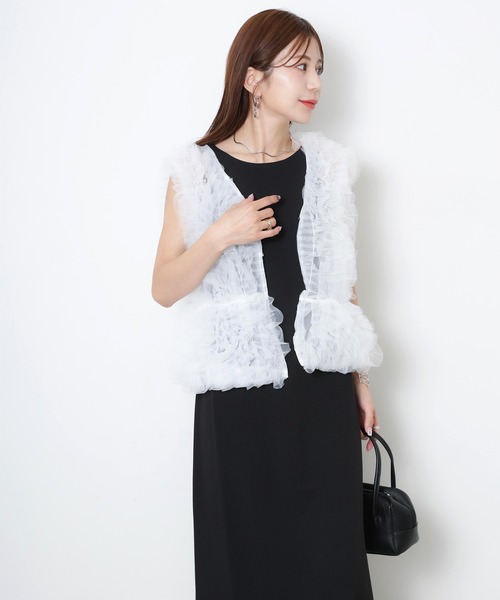 Riberry(リベリー)の「マットポンチアメスリワンピース(ワンピース・レディース・ブラック/ベージュ/ブラウン/ホワイト系・FREE)」の9枚目の写真