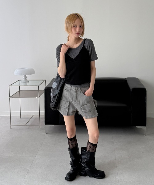 4INT.(フォイント)の「ドット ビッグショルダーバッグ / エコバッグ(ショルダーバッグ・レディース・シルバー/ブラック・FREE)」の12枚目の写真