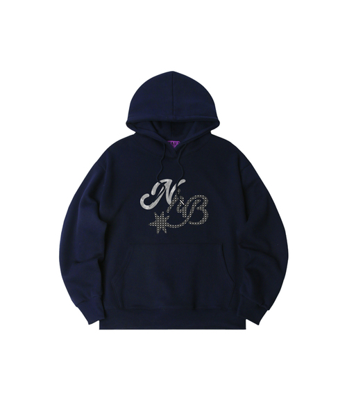 NUHABIT（ニューハビット）の「N/H NHB DOT オーバーサイズ 起毛 フードパーカー (GOH4-6NH1374)（パーカー・メンズ・ネイビー/ホワイト/ブラック/ライトグレー/アッシュグレー/アイボリー・MEDIUM/LARGE/X-LARGE）」の6枚目の写真