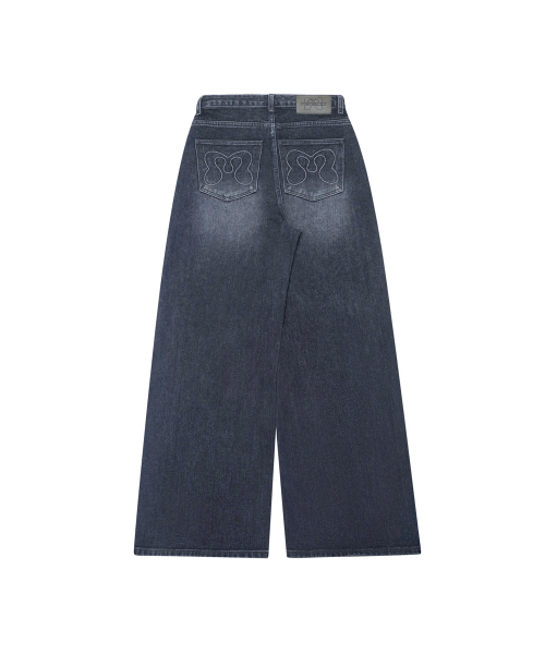 MIRECO（ミレコ）の「STITCH LINE WIDE DENIM PT DARK NAVY（デニムパンツ・レディース・その他・1/2/3）」の5枚目の写真
