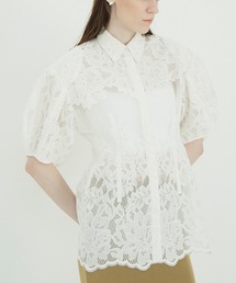 FLOWER LACE WAIST SHAPE TOPS