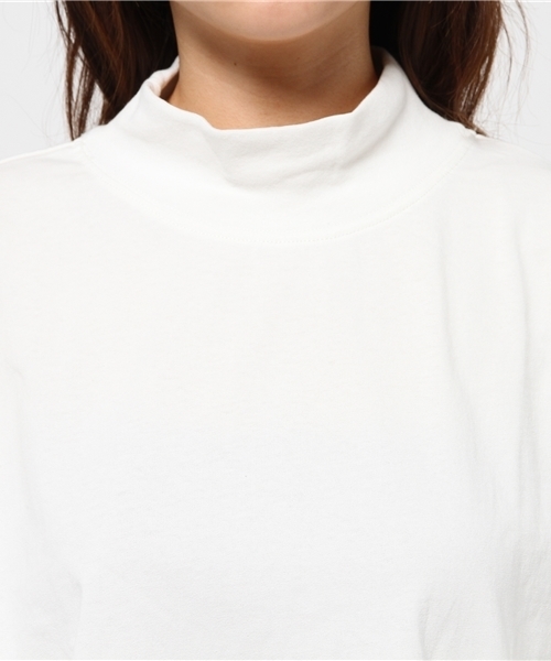 MOUSSY（マウジー）の「HIGH-NECKED COLLER BIG TSJ（Tシャツ/カットソー・レディース・ブラック/オレンジ系その他/ホワイト・FREE）」の7枚目の写真