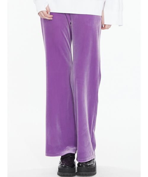 SORIN(ソリン )の「Velour Flare Pants / ベロアフレアパンツ(その他パンツ・レディース・ブラック/パープル/その他・38/36)」の2枚目の写真