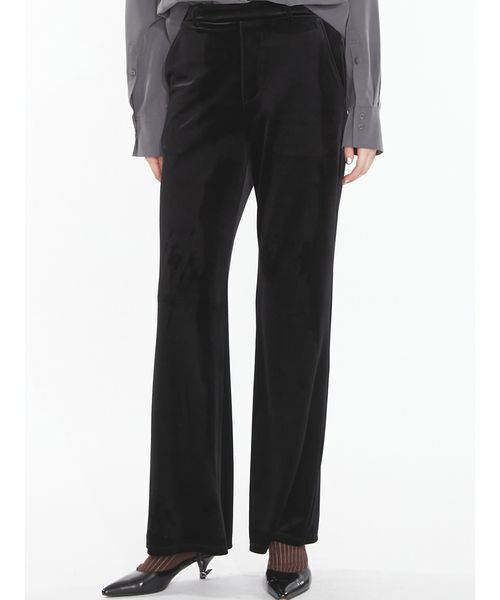 SORIN(ソリン )の「Velour Flare Pants / ベロアフレアパンツ(その他パンツ・レディース・ブラック/パープル/その他・38/36)」の1枚目の写真