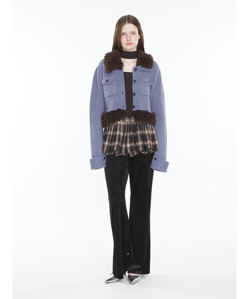 SORIN(ソリン )の「Velour Flare Pants / ベロアフレアパンツ(その他パンツ・レディース・ブラック/パープル/その他・38/36)」の4枚目の写真