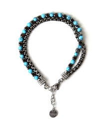 SCALETTOBLACK（スカーレットブラック）の「SBM011 Jade color stone chain Bracelet（ブレスレット）」